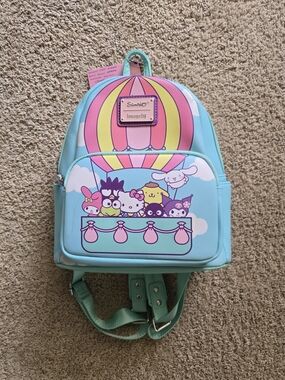 Loungefly Kids Aqua & Pink Hot Air Balloon Mini Backpack